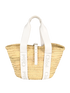 Medium Sense Raffia Tote, &pound;350, Handbags, Beige, Leather, Front view